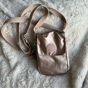 Kipling Crossbody Bag in Metallic Beige